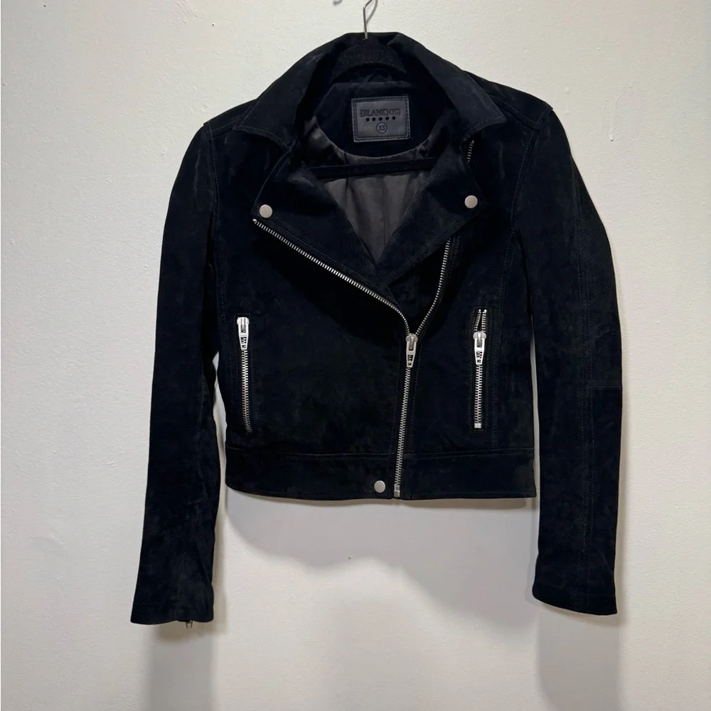 BLANKNYC Black Suede Moto Jacket – 100% Leather – Size XS - Picture 2 of 9